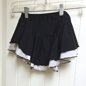 Jerry's Child Black and White Ruffles Figure Skating Skirt Skort